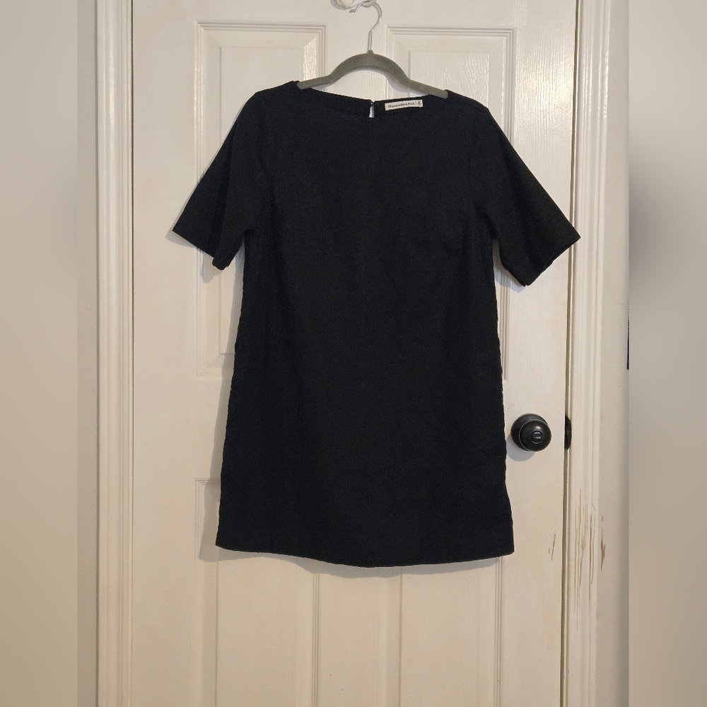 Abercrombie & Fitch Black Mini Shift Dress